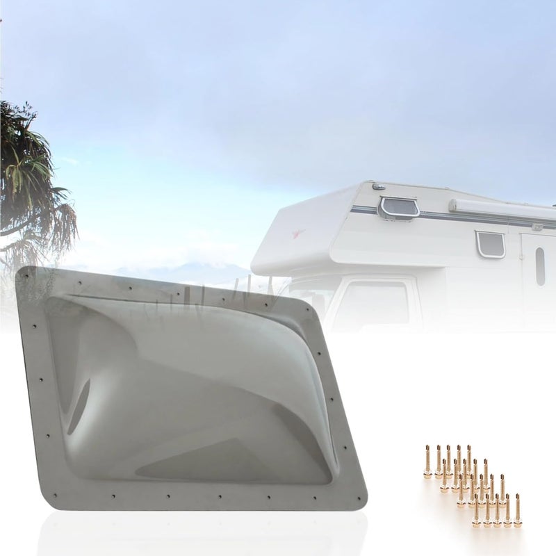 Beleeb RV Skylight Replacement 18" x 26" -Universal Outer Dome Fits All Standard 14"x22" Openings, RV Shower Skylight for Camper Trailer Fifth Wheel Motorhome Truck (SMOKE) - Image 1